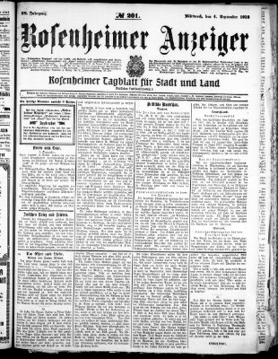 Rosenheimer Anzeiger Mittwoch 4. September 1912