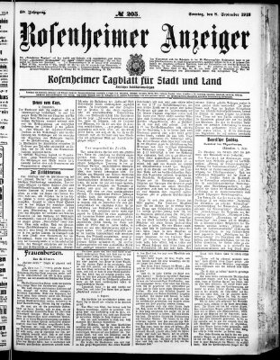 Rosenheimer Anzeiger Sonntag 8. September 1912