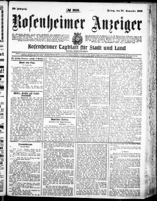 Rosenheimer Anzeiger Freitag 13. September 1912