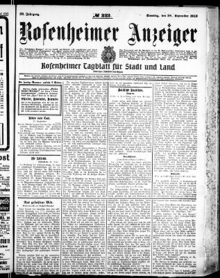 Rosenheimer Anzeiger Samstag 28. September 1912