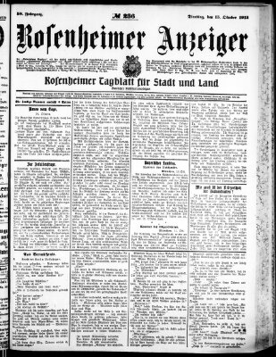 Rosenheimer Anzeiger Dienstag 15. Oktober 1912