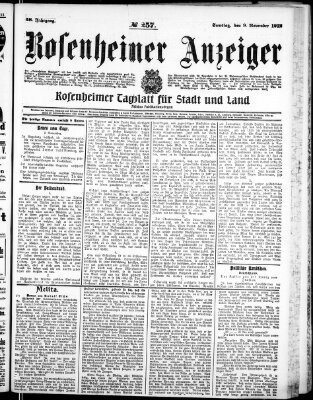 Rosenheimer Anzeiger Samstag 9. November 1912