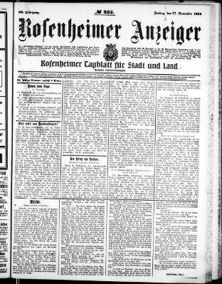 Rosenheimer Anzeiger Freitag 15. November 1912