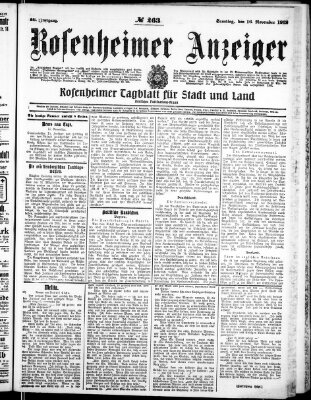 Rosenheimer Anzeiger Samstag 16. November 1912