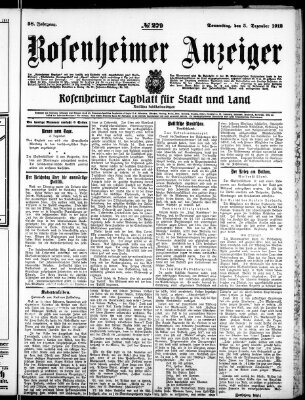 Rosenheimer Anzeiger Donnerstag 5. Dezember 1912