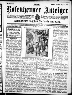 Rosenheimer Anzeiger Mittwoch 25. Dezember 1912