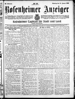 Rosenheimer Anzeiger Dienstag 14. Januar 1913