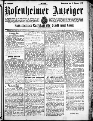 Rosenheimer Anzeiger Donnerstag 6. Februar 1913