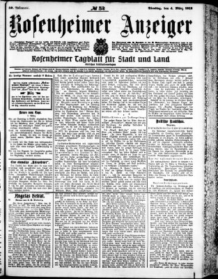 Rosenheimer Anzeiger Dienstag 4. März 1913