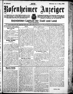 Rosenheimer Anzeiger Mittwoch 5. März 1913