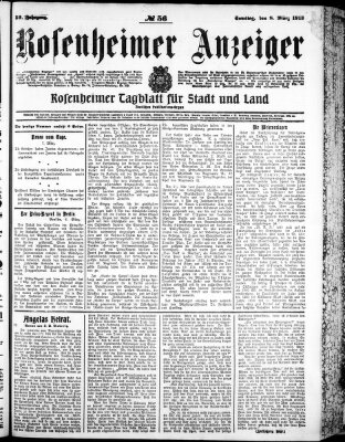 Rosenheimer Anzeiger Samstag 8. März 1913