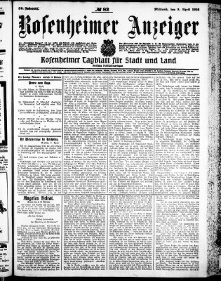 Rosenheimer Anzeiger Mittwoch 9. April 1913