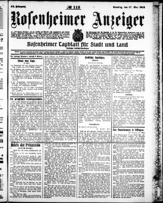 Rosenheimer Anzeiger Samstag 17. Mai 1913