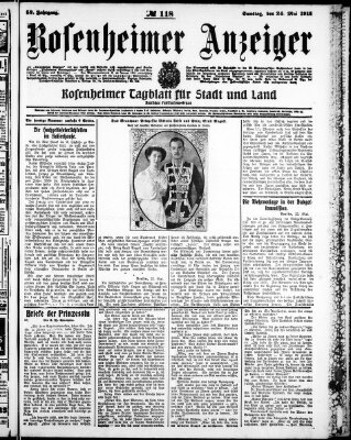 Rosenheimer Anzeiger Samstag 24. Mai 1913