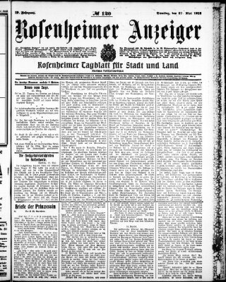 Rosenheimer Anzeiger Dienstag 27. Mai 1913