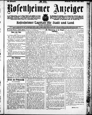 Rosenheimer Anzeiger Sonntag 25. Mai 1913