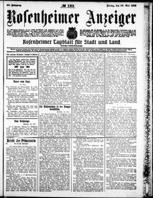 Rosenheimer Anzeiger Freitag 30. Mai 1913