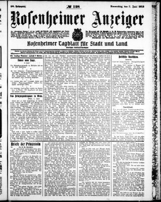 Rosenheimer Anzeiger Donnerstag 5. Juni 1913