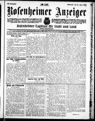 Rosenheimer Anzeiger Mittwoch 11. Juni 1913