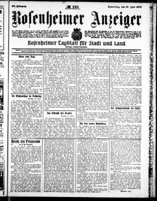 Rosenheimer Anzeiger Donnerstag 12. Juni 1913