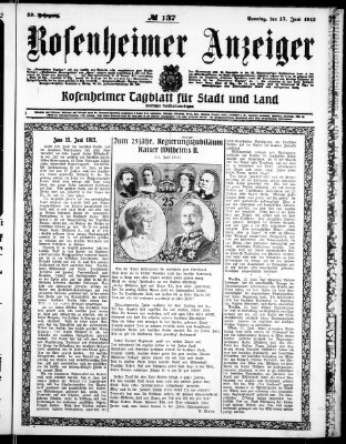 Rosenheimer Anzeiger Sonntag 15. Juni 1913