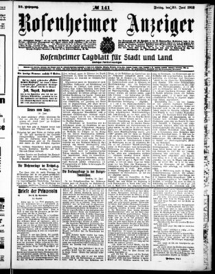 Rosenheimer Anzeiger Freitag 20. Juni 1913