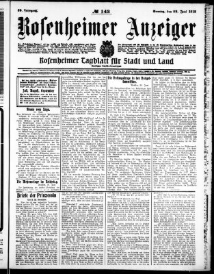 Rosenheimer Anzeiger Sonntag 22. Juni 1913