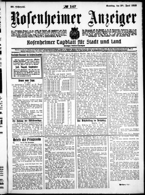 Rosenheimer Anzeiger Samstag 28. Juni 1913