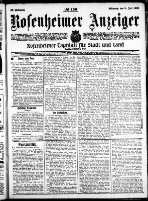 Rosenheimer Anzeiger Mittwoch 9. Juli 1913