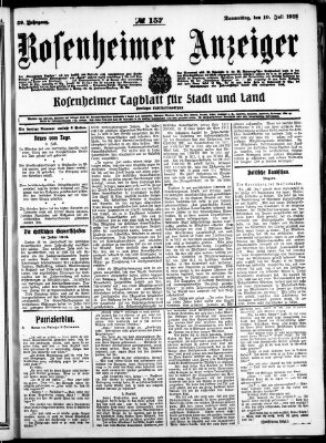 Rosenheimer Anzeiger Donnerstag 10. Juli 1913