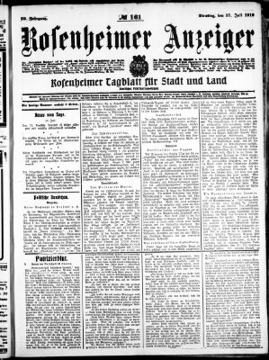 Rosenheimer Anzeiger Dienstag 15. Juli 1913