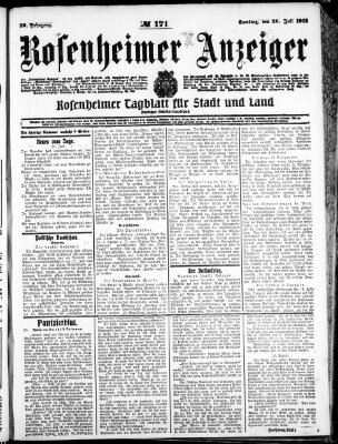 Rosenheimer Anzeiger Samstag 26. Juli 1913