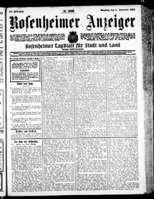 Rosenheimer Anzeiger Dienstag 2. September 1913