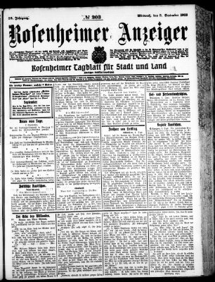 Rosenheimer Anzeiger Mittwoch 3. September 1913