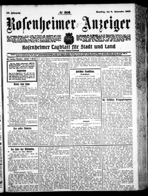 Rosenheimer Anzeiger Samstag 6. September 1913