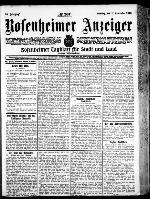 Rosenheimer Anzeiger Sonntag 7. September 1913