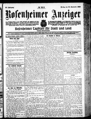 Rosenheimer Anzeiger Freitag 12. September 1913