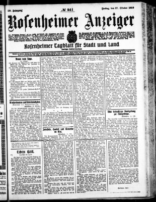 Rosenheimer Anzeiger Freitag 17. Oktober 1913