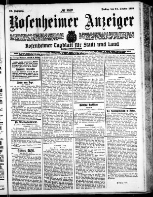 Rosenheimer Anzeiger Freitag 24. Oktober 1913