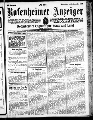 Rosenheimer Anzeiger Donnerstag 6. November 1913