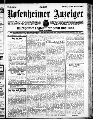 Rosenheimer Anzeiger Dienstag 18. November 1913