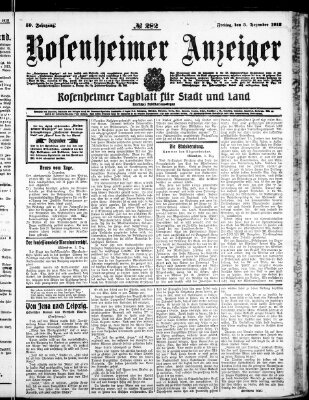 Rosenheimer Anzeiger Freitag 5. Dezember 1913