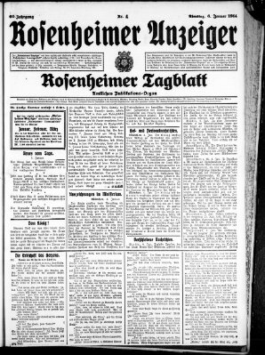 Rosenheimer Anzeiger Dienstag 6. Januar 1914