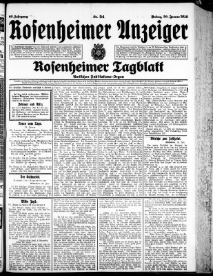 Rosenheimer Anzeiger Freitag 30. Januar 1914