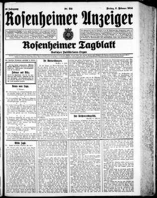 Rosenheimer Anzeiger Freitag 6. Februar 1914