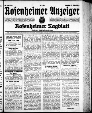 Rosenheimer Anzeiger Sonntag 1. März 1914