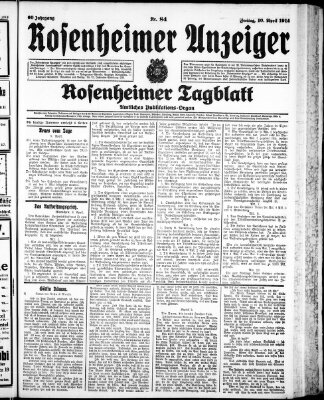 Rosenheimer Anzeiger Freitag 10. April 1914