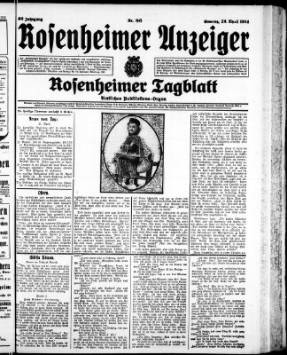 Rosenheimer Anzeiger Sonntag 12. April 1914