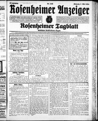 Rosenheimer Anzeiger Mittwoch 6. Mai 1914