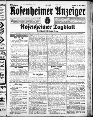 Rosenheimer Anzeiger Freitag 8. Mai 1914